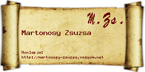 Martonosy Zsuzsa névjegykártya